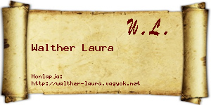 Walther Laura névjegykártya